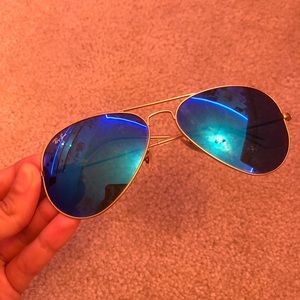 ray ban blue reflective sunglasses